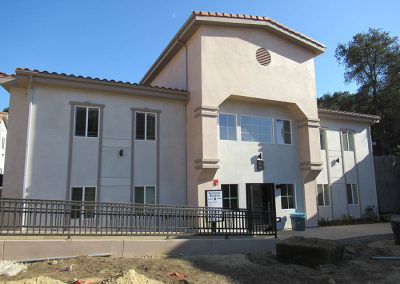 Side view of commercial plumbing building