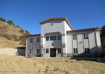 Back view of commercial plumbing site