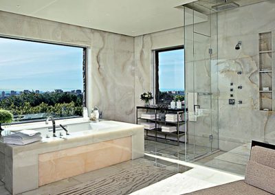 New bathroom plumbing in Bel Air mansion